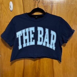 The Bar Dark Blue Tee with Light Blue Logo